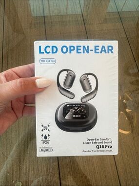 LCD Open-Ear Q16 Pro Wireless Earbuds - Black